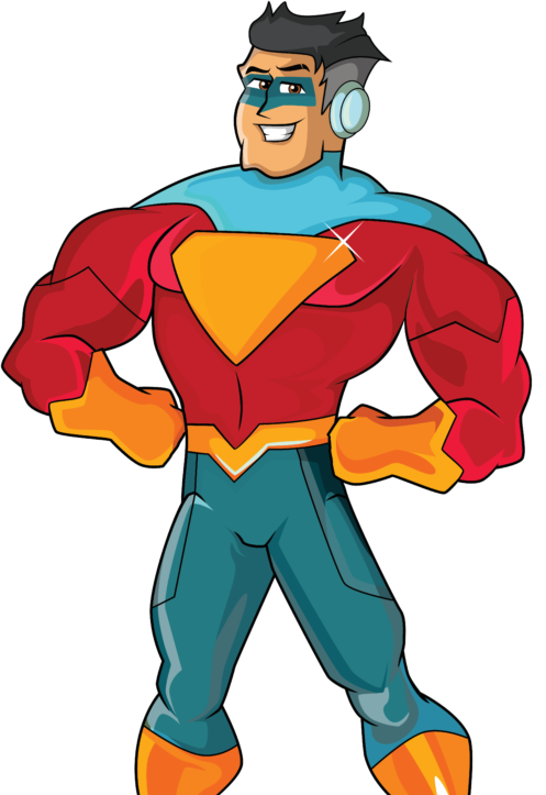 link hero super hero mascot